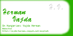 herman vajda business card
